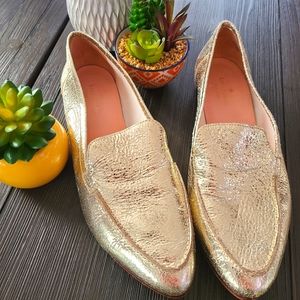 Kate Spade Gold Shimmer Flats